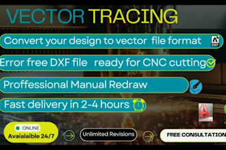 vectorize images to dxf files for cnc cutting