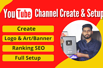 create youtube channel with brand name and designs