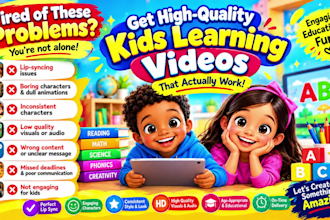 create best kids learning videos for youtube, kids channel