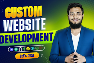 build custom website, full stack website development as software developer