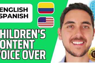voice over, translate, dub kids video to spanish
