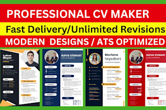 be your expert CV maker for job winning CV, resume, cover letter