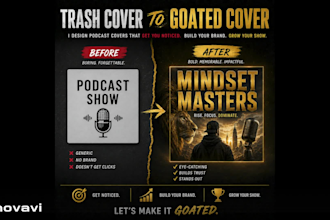 high CTR custom podcast cover art for apple and spotify
