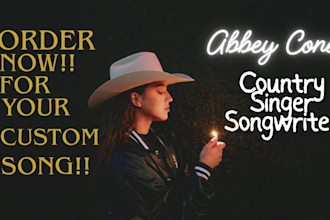 be your female country music singer songwriter for your custom christmas song