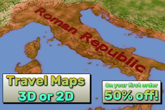 make travel maps in 3d or 2d