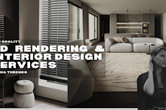 do interior design and 3d render architecture, exterior