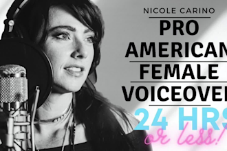 record a female american voiceover fast in 24 hours