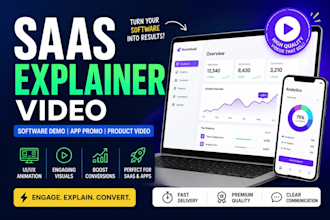 do saas explainer software demo  app promo video for your software product