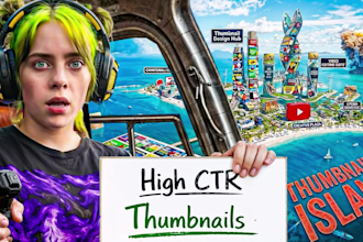 design attractive and high ctr thumbnails for your youtube channel