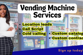 create vending machine leads, contract, catalog, and cold caller