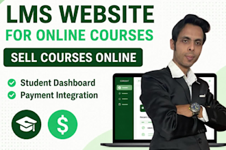create a professional lms website for online courses