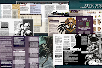 design and layout your board game rulebook or ttrpg book