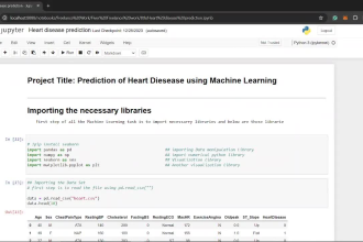 do data cleaning, visualization and machine learning project in jupyter notebook