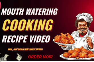 create cooking food , youtube recipe video, cash cow recipe videos