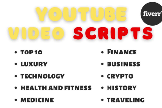 be your permanent youtube video script writer