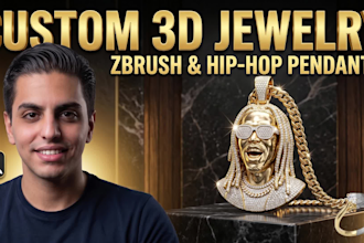 sclupt custom zbrush 3d jewelry and hip hop pendants