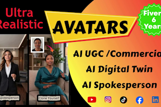 create realistic ai spokesperson, ai avatar and ai ugc ads