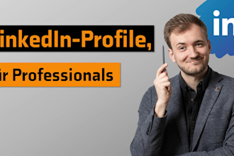 write a german linkedin profile that sticks