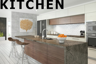 create 3d visualisation of kitchen furniture