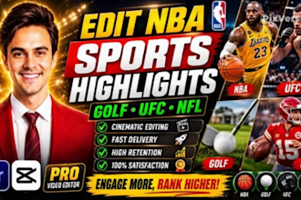 edit nba sports videos sports highlights videos and golf shot tracer editing