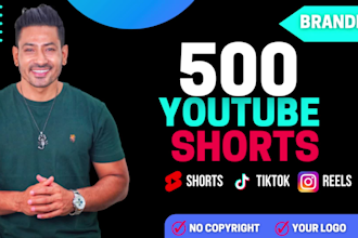 create custom 500 youtube shorts and insta reels any niche
