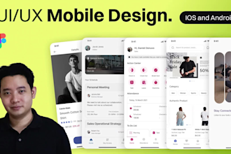 design a clean, mobile app UX UI for startup in figma