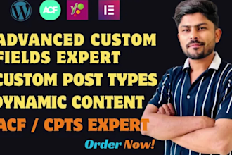 build dynamic wordpress website with acf pro and custom post types