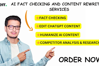 do fact checking  rewrite ai content and do ai content editing ai proofreading