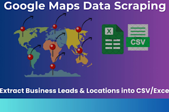 scrape google map and automated data extraction