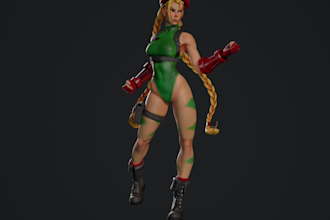 model a stylized 3d character with pbr textures