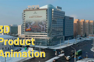 create a 3d product animation video
