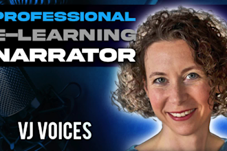 record elearning or medical narration female voiceover