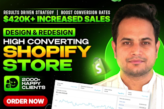 build, design or redesign shopify website, shopify store, dropshipping store