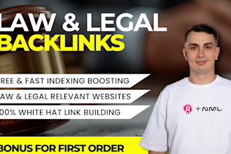 create law and legal backlinks thought relevant websites with a guarantee