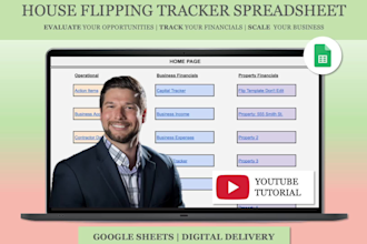 send a house flipping finance tracker google sheets