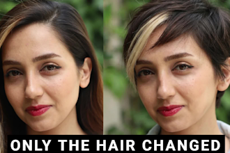 create realistic ai hairstyle or haircut previews with same face