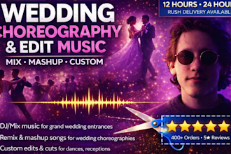 mix, edit, cut music for live show performances, advertisement, TV commercials