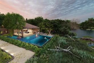 design your landscape, garden, backyard, terrace, pool, 3d realistic renderings