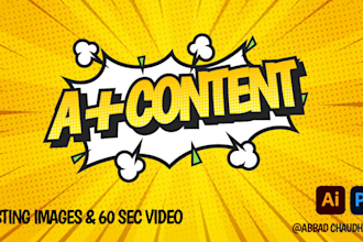 create amazon product listing images, video, a plus design