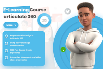 provide interactive design in articulate rise 360