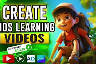 create kids stories and nursery rhymes in coco melon video style from your books