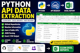 extract API and json data into excel using python