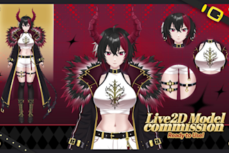 design and rig pro vtuber model live2d in anime style for vtube studio