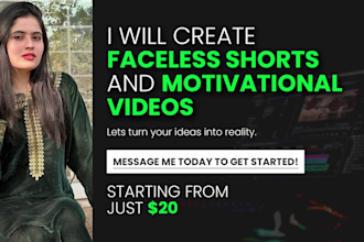 create motivational shorts and faceless instagram reels