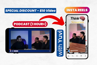 create instagram reels out of your long podcast, upto 1 hour