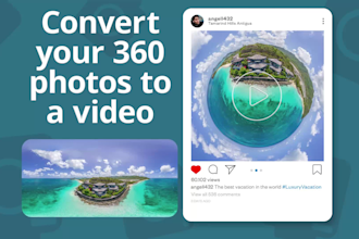 convert your 360 photos to a video