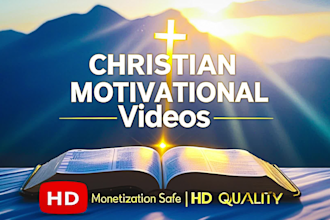 create high retention christian monetizable motivational video with ai voiceover