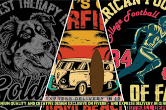 design vintage typography graphic t shirts or merchandise