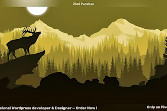 create 2d 3d wordpress parallax website with animation scrolling effects