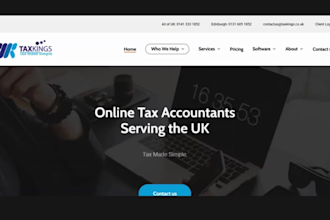 build accounting website, finance website, tax website bookkeeping website